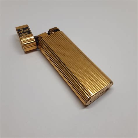 vintage cartier lighter gold plated